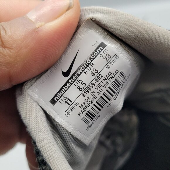 Nike Womens Darwin Fabric Low Top Lace Up Running Sneaker 819959-002 Size 11 - Picture 5 of 6